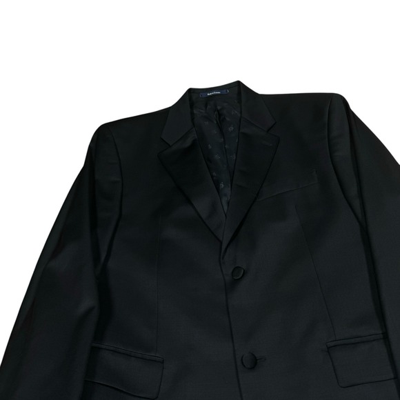 Vtg Ralph Ralph Lauren 42R Black Wool Men's Two-Button Blazer Sport Coat Jacket - Picture 2 of 13